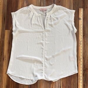 Philosophy Polka dot Cap Sleeve Blouse size Large